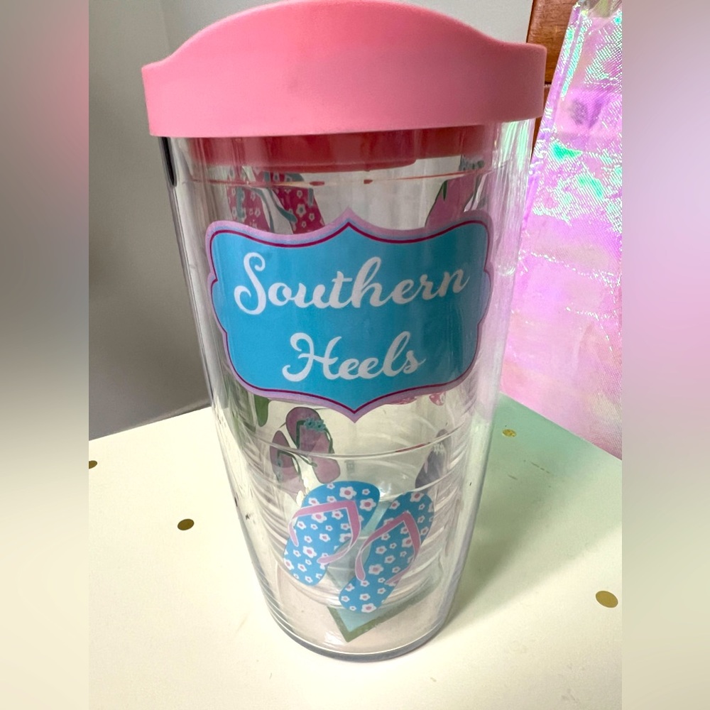 Tervis Tumbler Hot Cold Mug Travel Southern Heels Flip Flops Pink Valentines